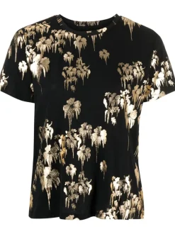 Cynthia Rowley Gold Foil T-Shirt BLKGLD Outlet