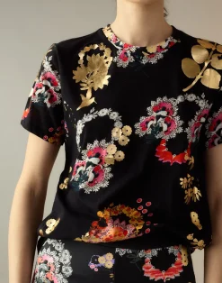 Cynthia Rowley Gold Foil T-Shirt GLDMLT Hot