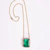Cynthia Rowley Green Topaz and Pink Tourmaline Pendant Clearance