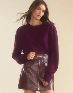 Cynthia Rowley Harper Vegan Leather Skirt OXBLD Online