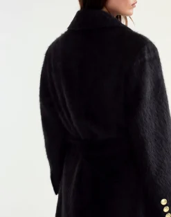 Cynthia Rowley Heritage Double Breasted Coat BLACK Fashion