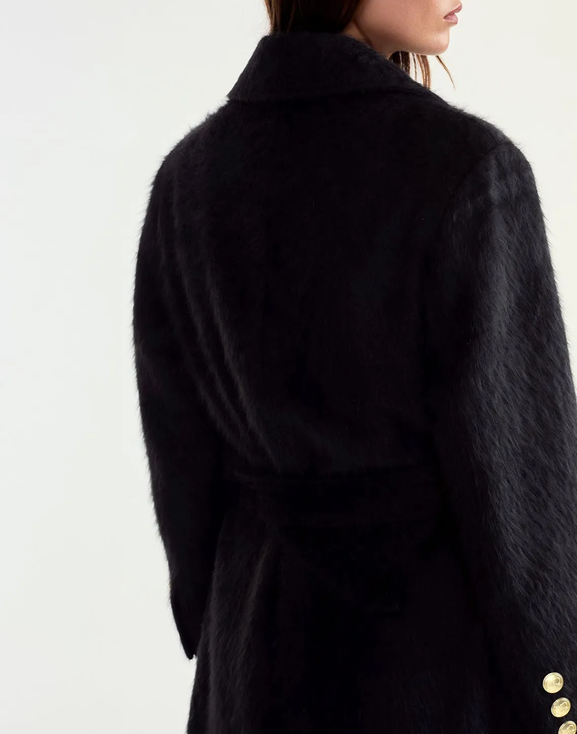 Cynthia Rowley Heritage Double Breasted Coat BLACK Fashion