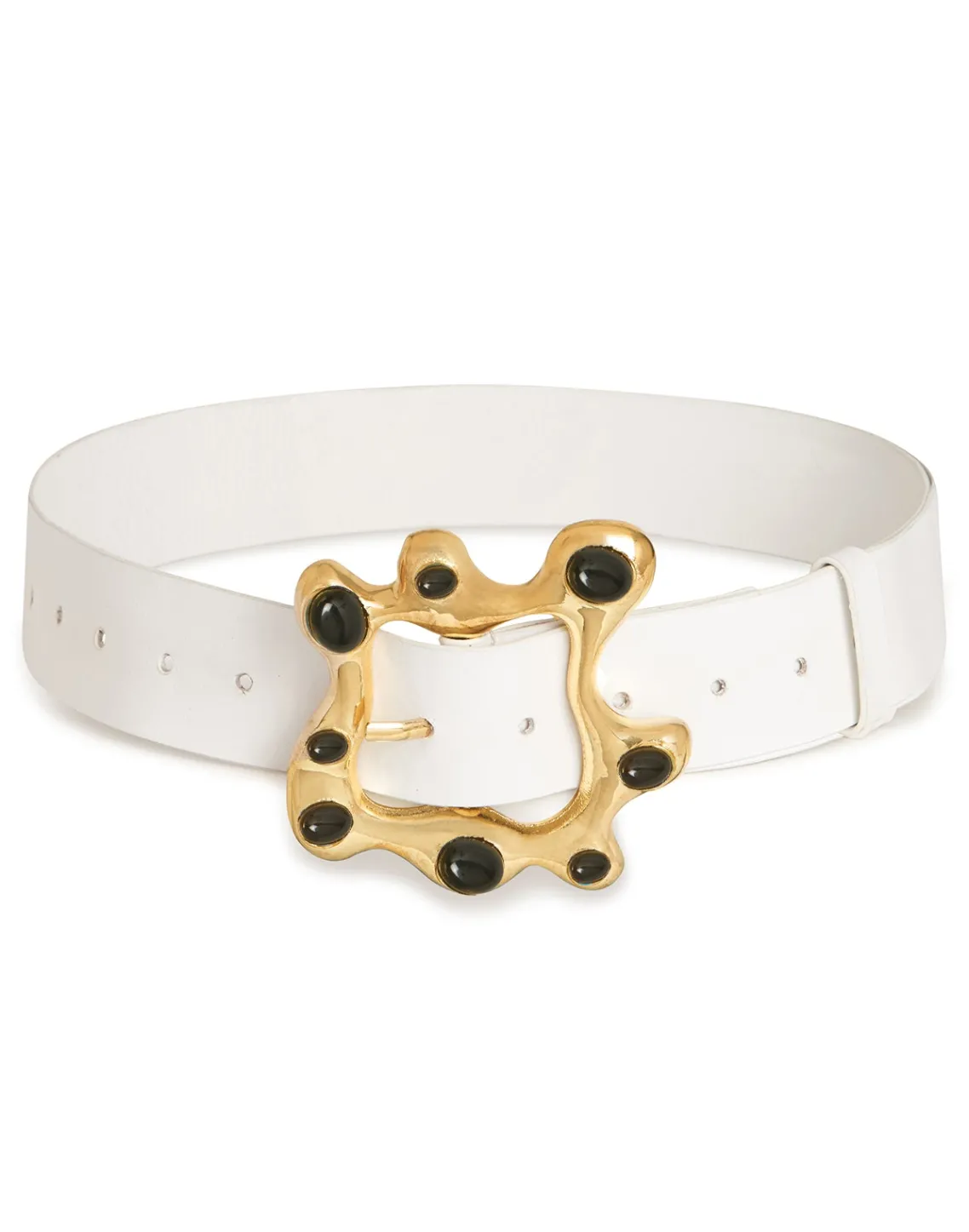 Cynthia Rowley Hidden Gem Belt WHTBLK Outlet