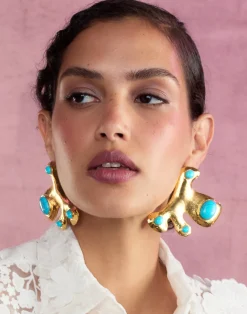 Cynthia Rowley Hidden Gem Earrings TURQU Discount
