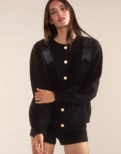 Cynthia Rowley Ivy Wool Cardigan BLACK Online