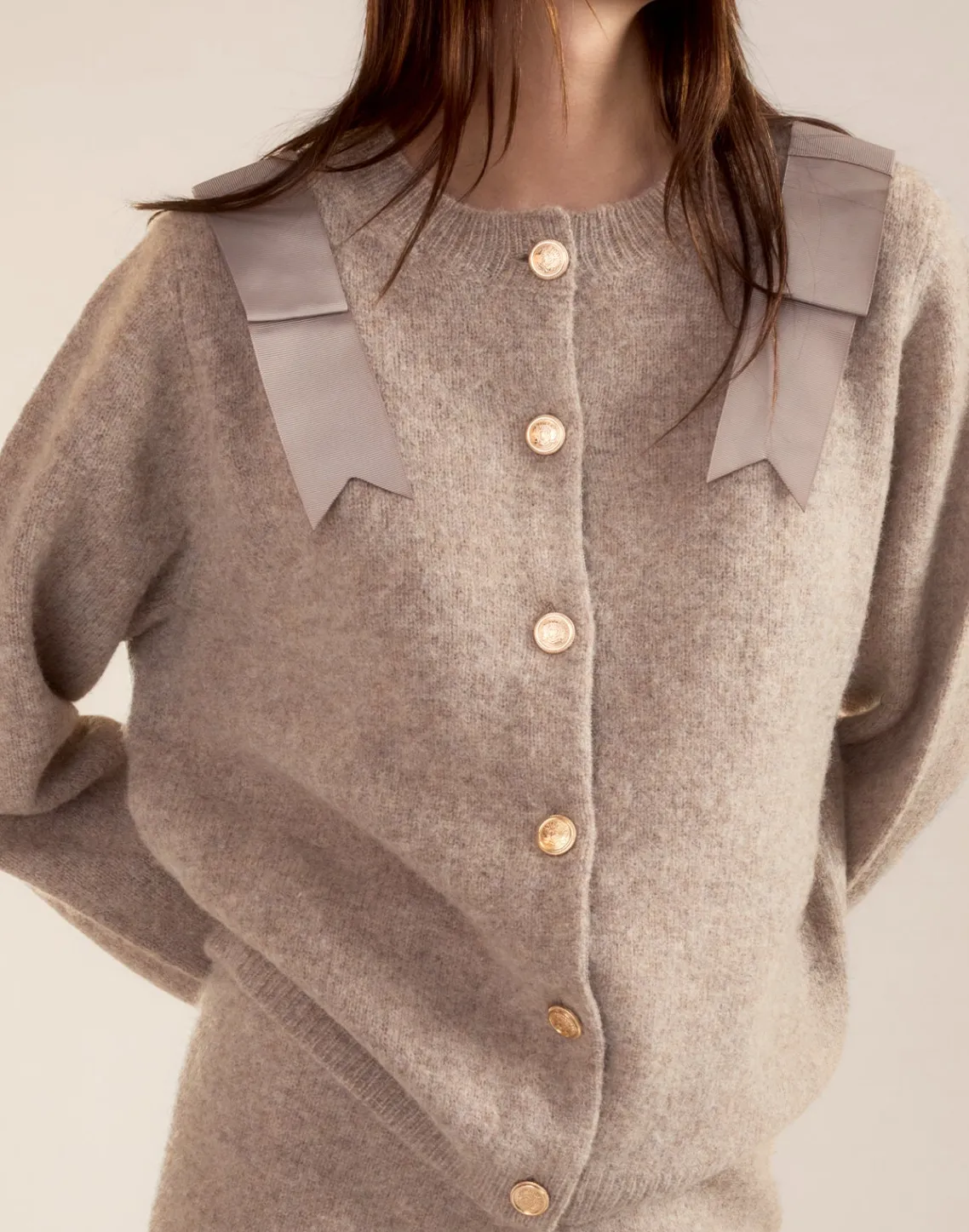 Cynthia Rowley Ivy Wool Cardigan CAMEL Best