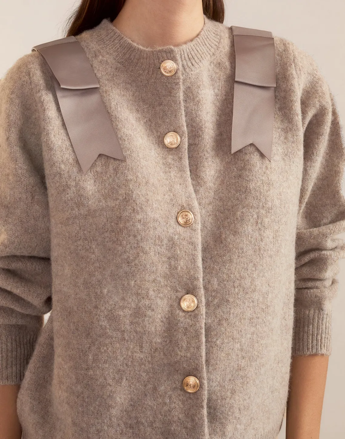 Cynthia Rowley Ivy Wool Cardigan CAMEL Best