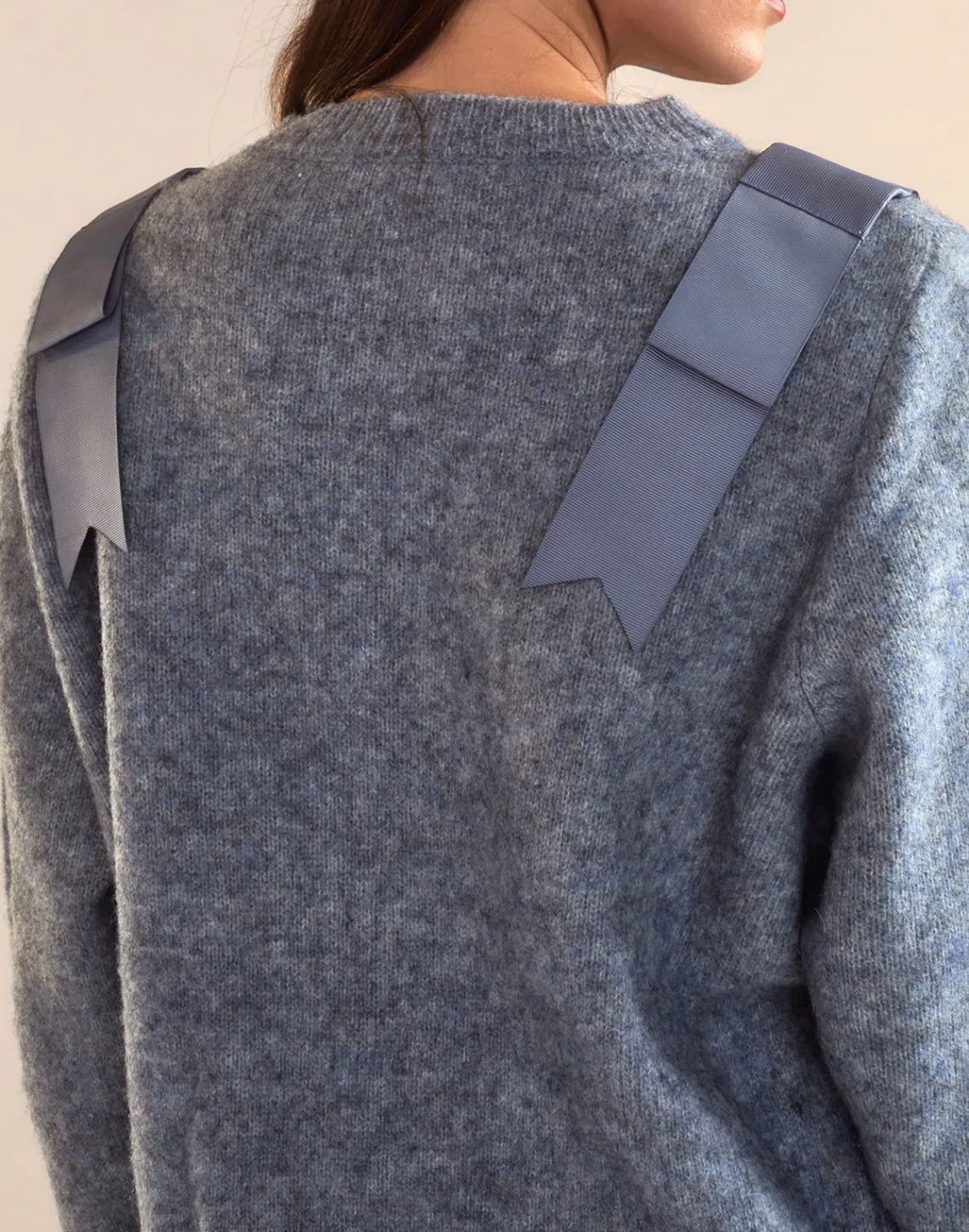 Cynthia Rowley Ivy Wool Cardigan Denim Discount