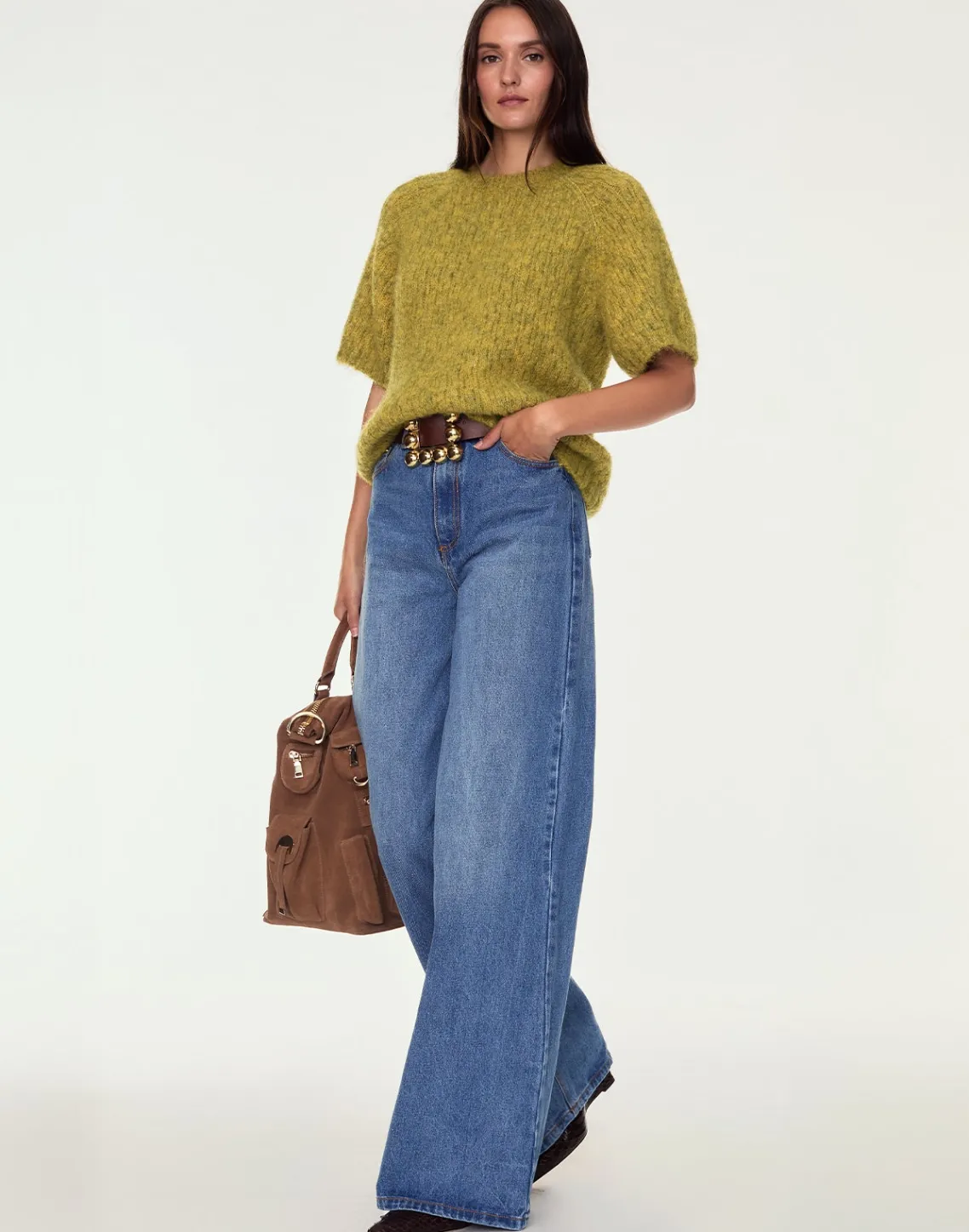 Cynthia Rowley Kendal Knit Sweater GREEN New