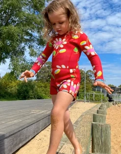 Cynthia Rowley Kids Floral Wetsuit Red Clearance