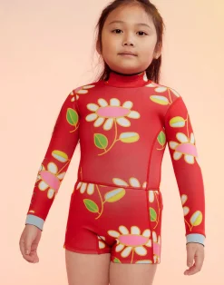 Cynthia Rowley Kids Floral Wetsuit Red Clearance