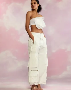 Cynthia Rowley Kim Cargo Pant White Online