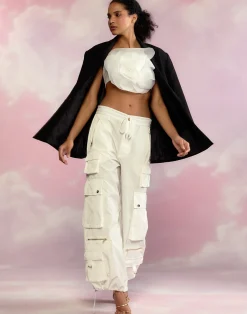 Cynthia Rowley Kim Cargo Pant White Online