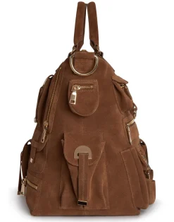 Cynthia Rowley Leather Cargo Pocket Bag BROWN Online