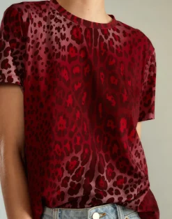 Cynthia Rowley Leopard Relax Tee REDLEO Sale