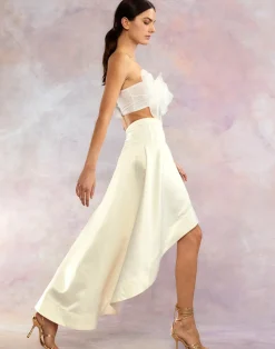 Cynthia Rowley Livia Satin Skirt White Sale