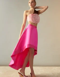 Cynthia Rowley Livia Satin Skirt HTPNK Sale