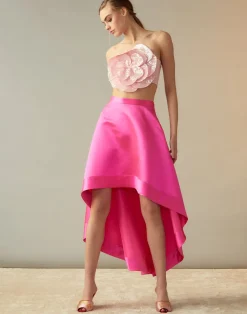 Cynthia Rowley Livia Satin Skirt HTPNK Sale