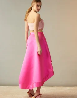 Cynthia Rowley Livia Satin Skirt HTPNK Sale