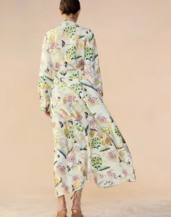 Cynthia Rowley Love Locket Linen Shirt Dress WHTFL Hot