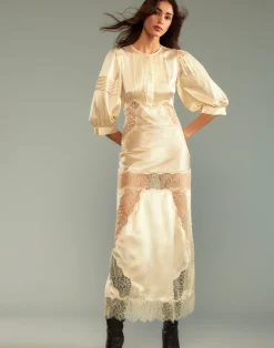 Cynthia Rowley Lure Lace Dress IVORY New