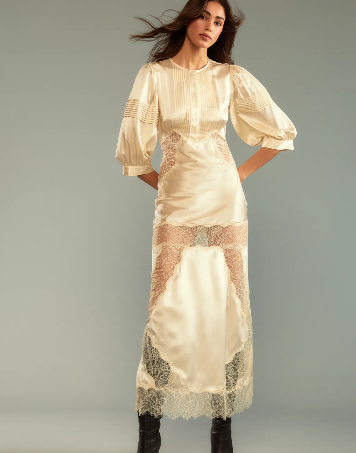 Cynthia Rowley Lure Lace Dress IVORY New