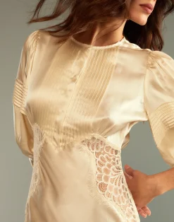 Cynthia Rowley Lure Lace Dress IVORY New