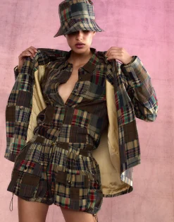 Cynthia Rowley Madrid Madras Blazer PLAID Best