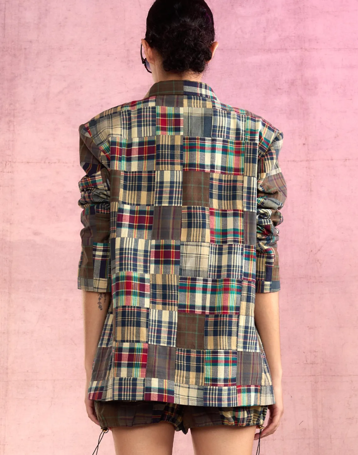 Cynthia Rowley Madrid Madras Blazer PLAID Best