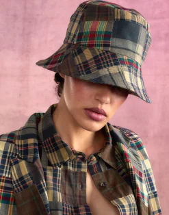 Cynthia Rowley Madrid Madras Bucket Hat PLAID Hot