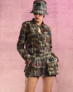 Cynthia Rowley Madrid Madras Bucket Hat PLAID Hot