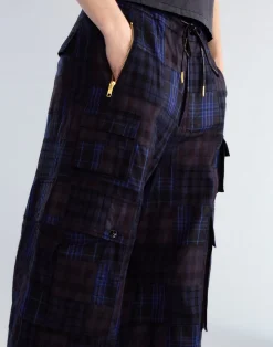 Cynthia Rowley Madrid Madras Cargo Pants NVMT New