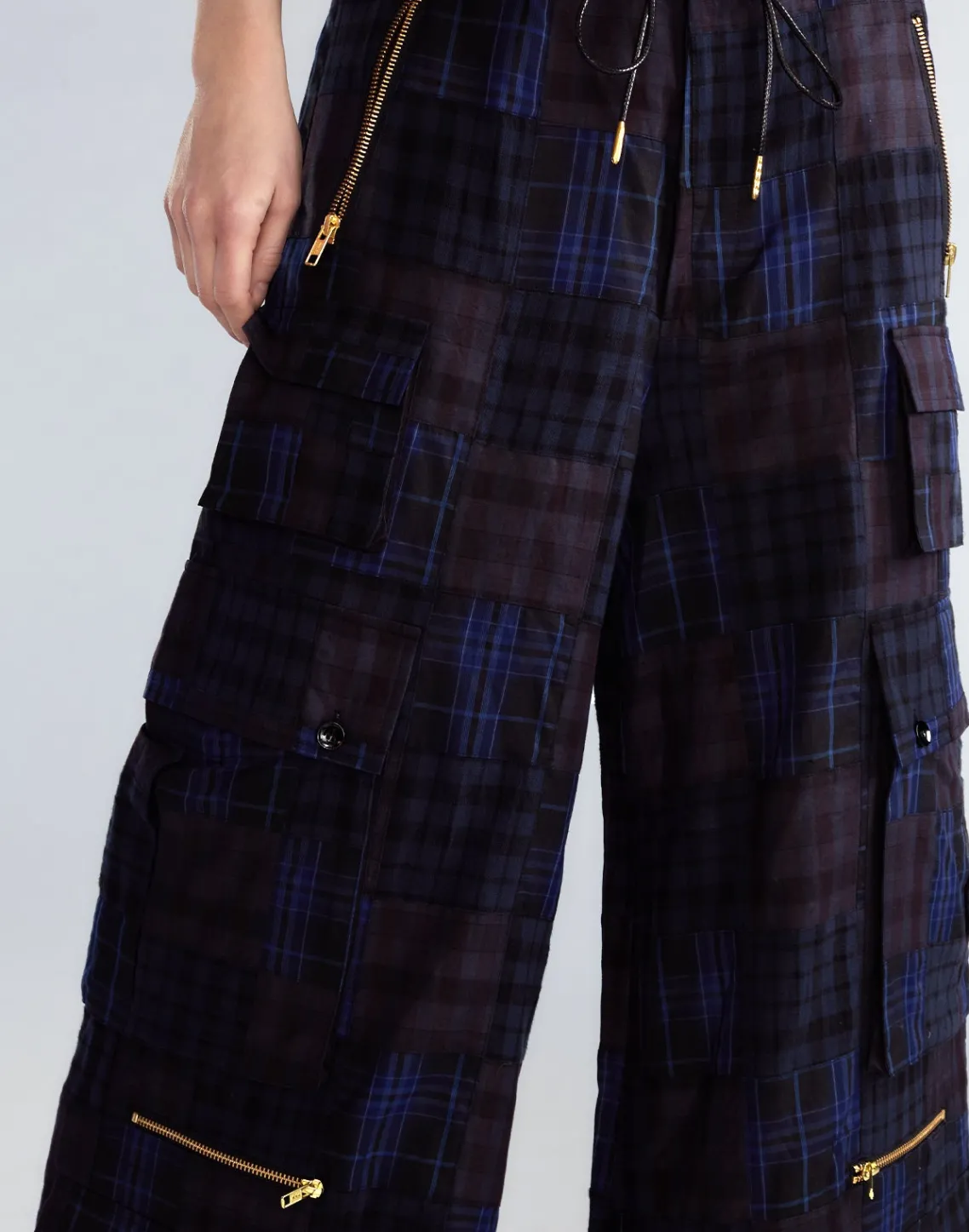 Cynthia Rowley Madrid Madras Cargo Pants NVMT New