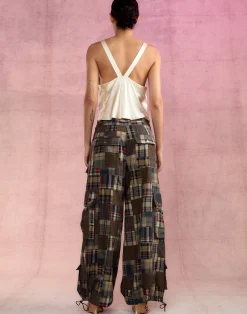 Cynthia Rowley Madrid Madras Cargo Pants PLAID New