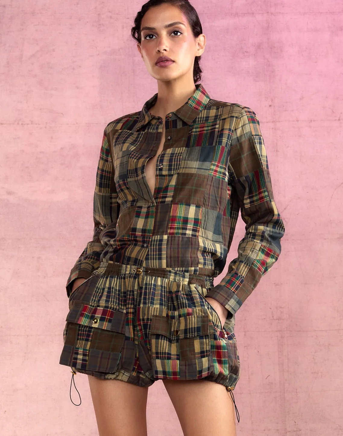 Cynthia Rowley Madrid Madras Shirt PLAID Online