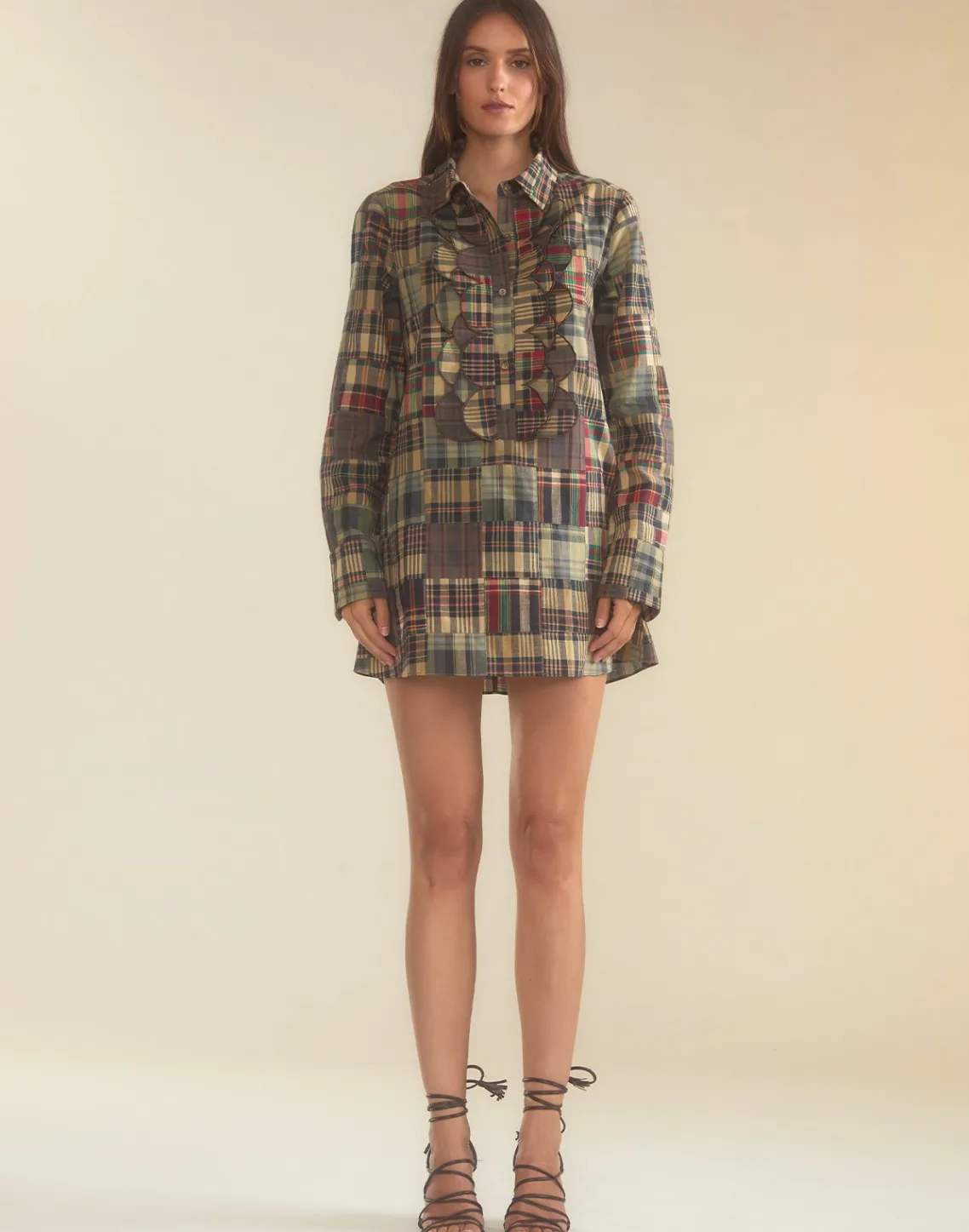 Cynthia Rowley Madrid Madras Tuxedo Dress PLAID Fashion
