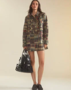 Cynthia Rowley Madrid Madras Tuxedo Dress PLAID Fashion