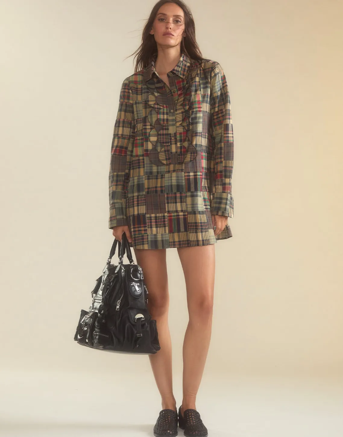 Cynthia Rowley Madrid Madras Tuxedo Dress PLAID Fashion