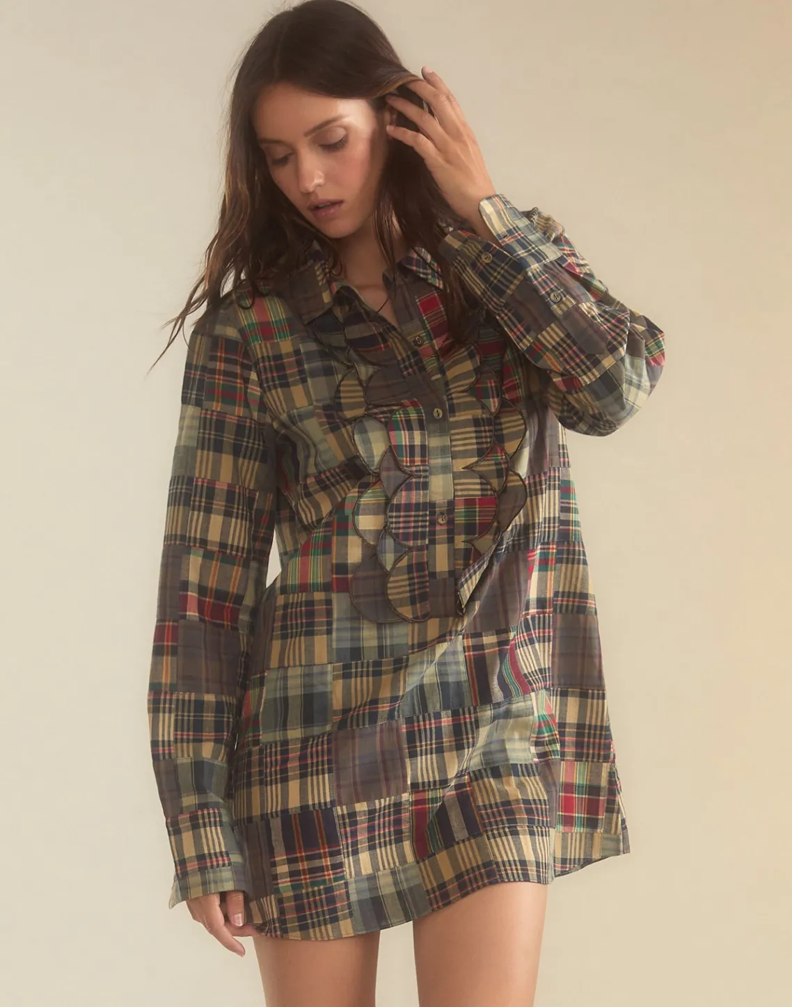 Cynthia Rowley Madrid Madras Tuxedo Dress PLAID Fashion