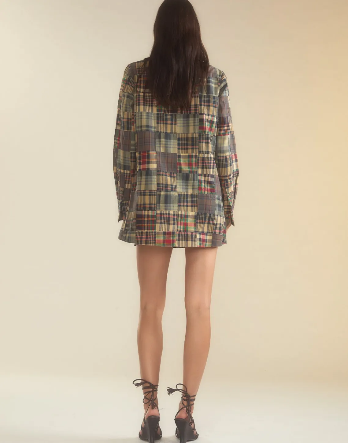 Cynthia Rowley Madrid Madras Tuxedo Dress PLAID Fashion