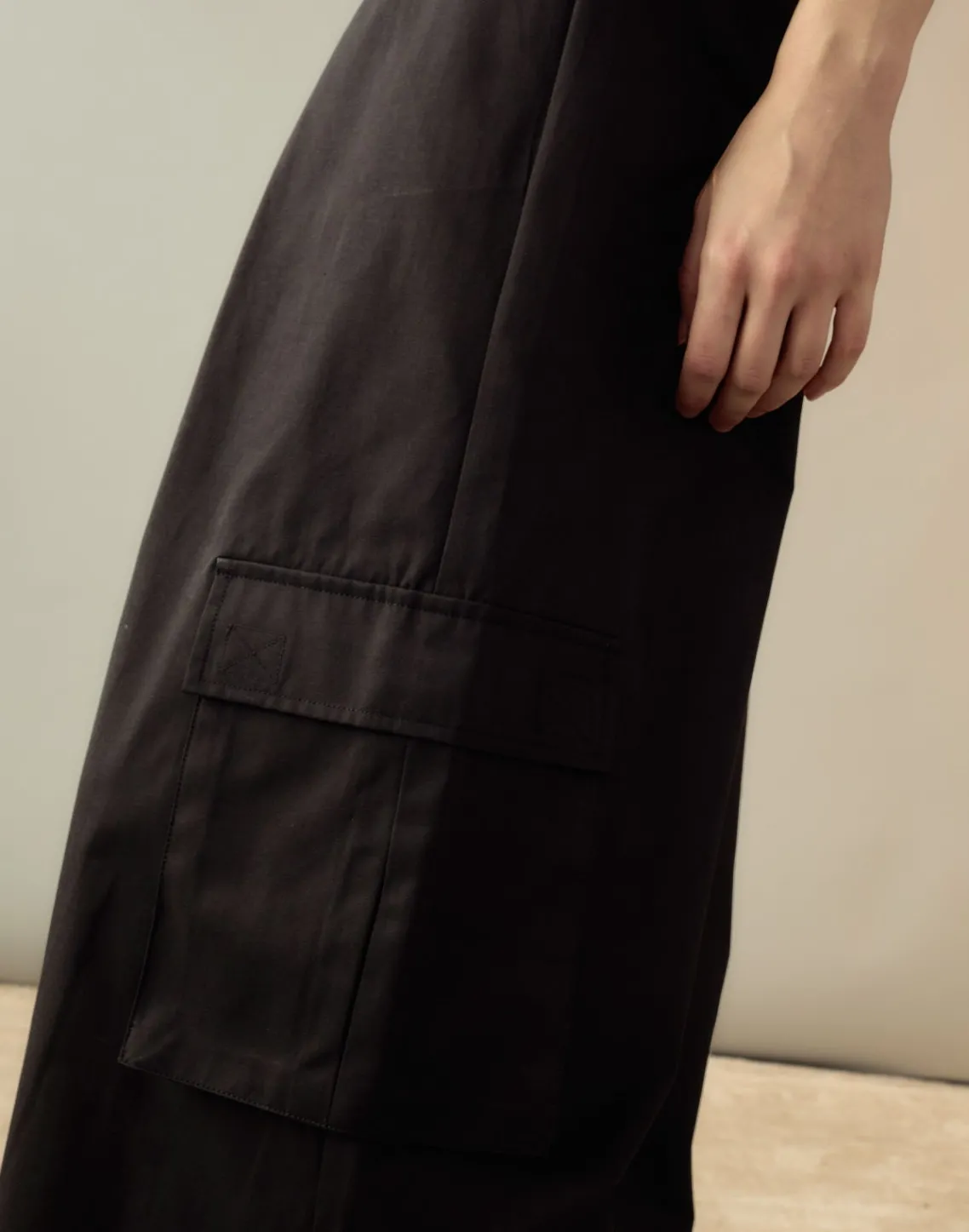 Cynthia Rowley Marbella Cotton Cargo Pant BLACK Hot