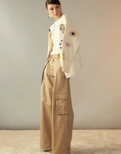 Cynthia Rowley Marbella Cotton Cargo Pant KHAKI Discount