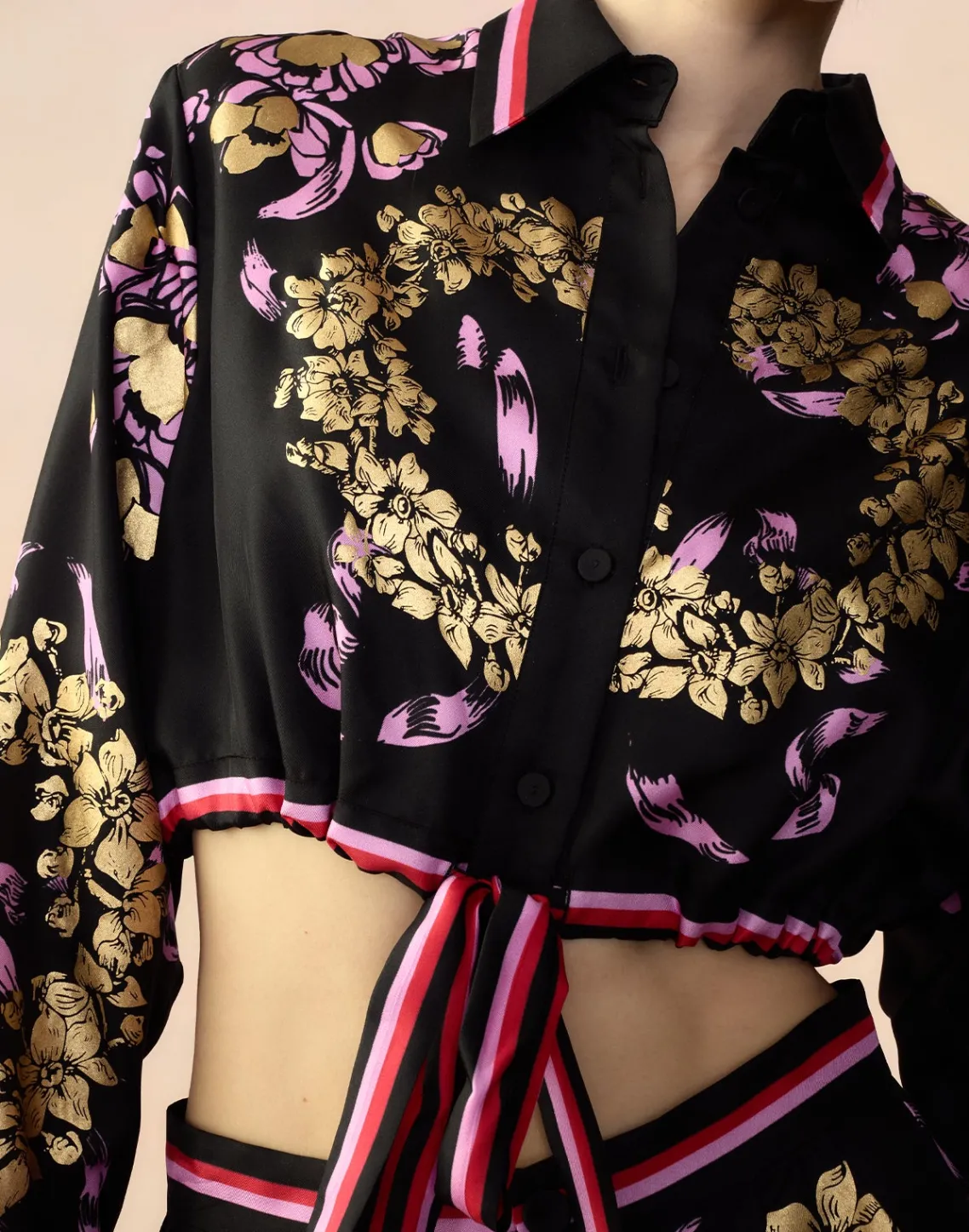 Cynthia Rowley Marseille Shirt BLKGD Hot