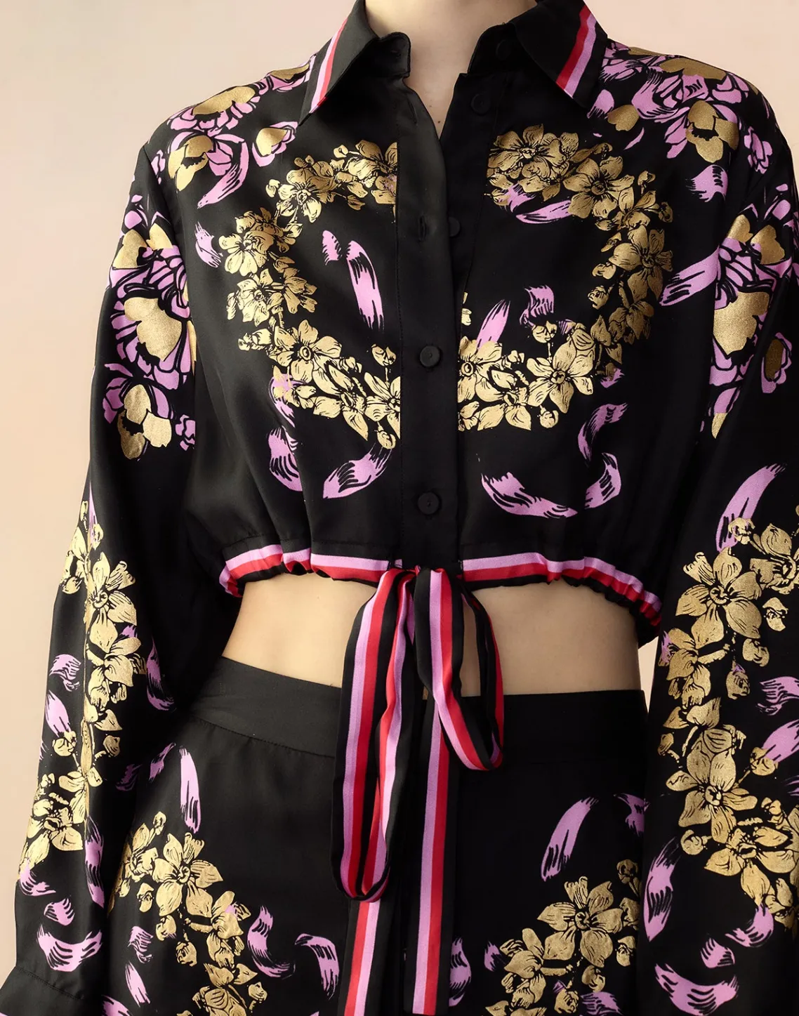 Cynthia Rowley Marseille Shirt BLKGD Hot