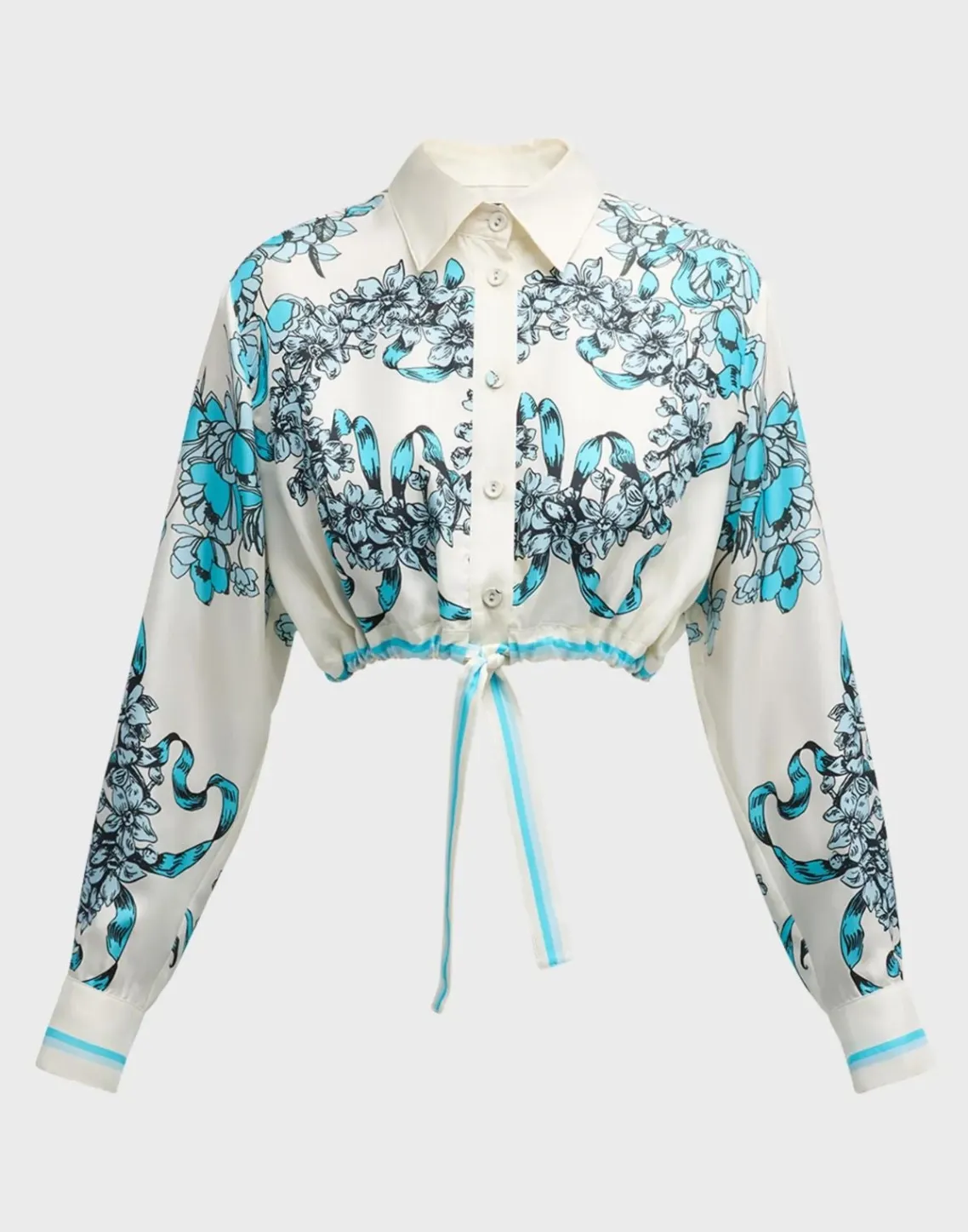 Cynthia Rowley Marseille Shirt WTBLU New