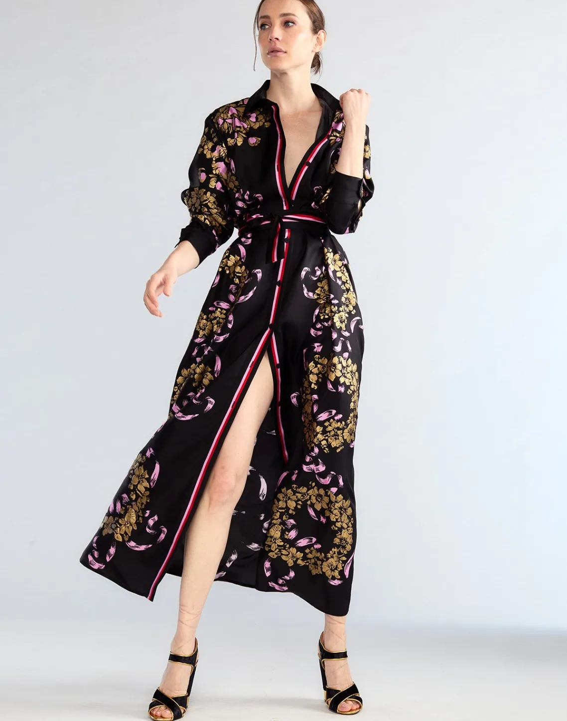 Cynthia Rowley Marseille Shirt Dress BLKGD Hot