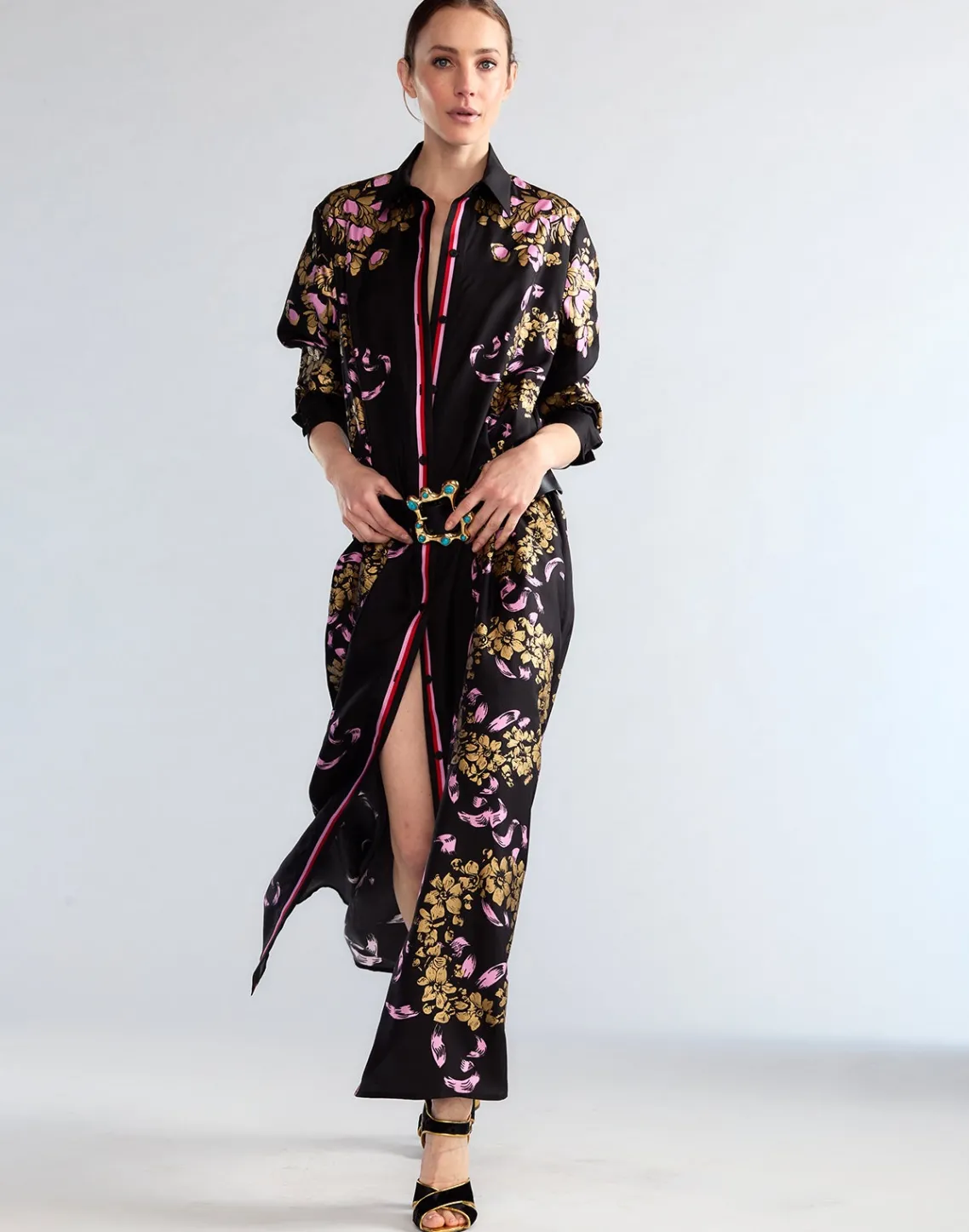 Cynthia Rowley Marseille Shirt Dress BLKGD Hot