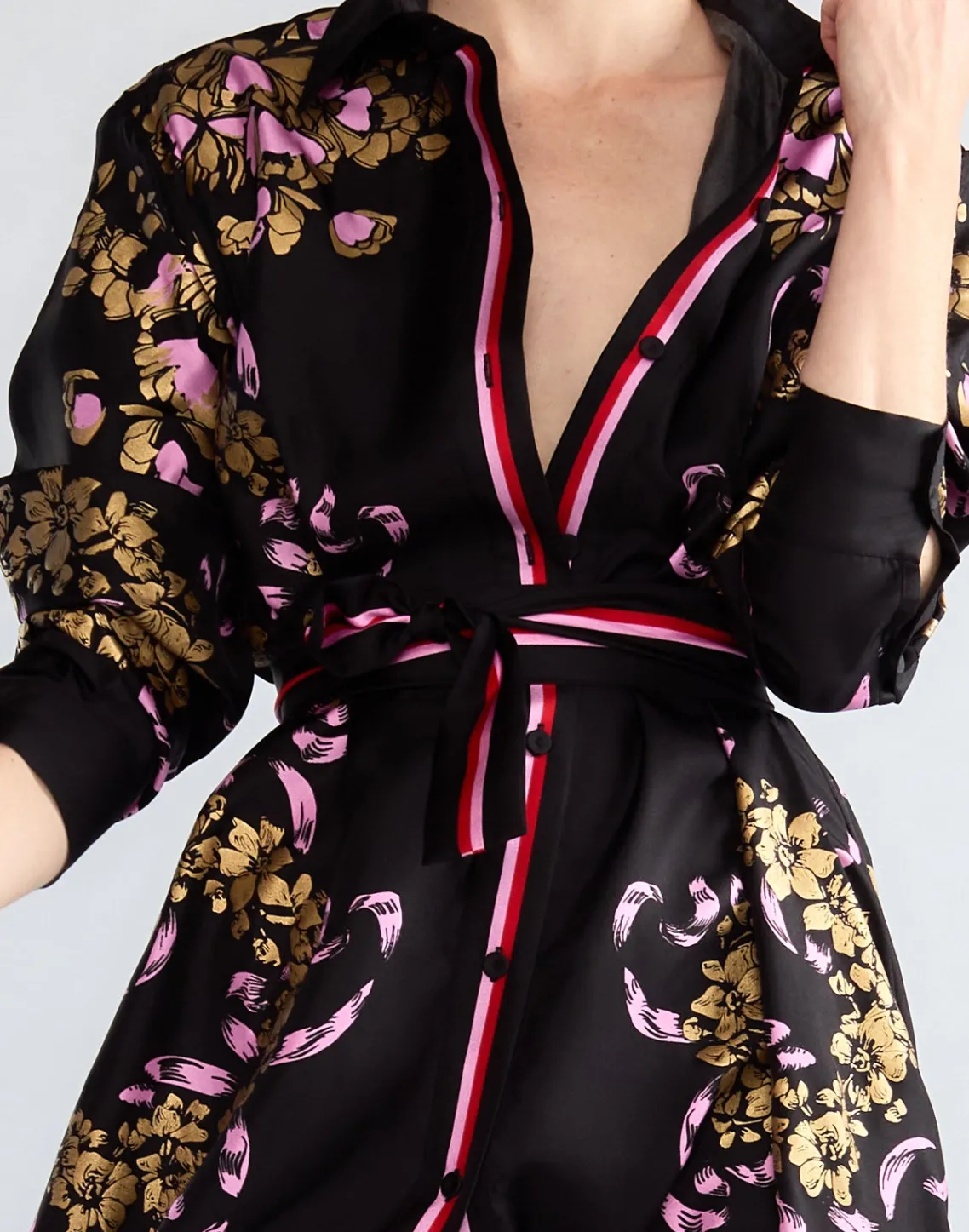 Cynthia Rowley Marseille Shirt Dress BLKGD Hot