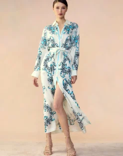 Cynthia Rowley Marseille Shirt Dress WTBLU Outlet