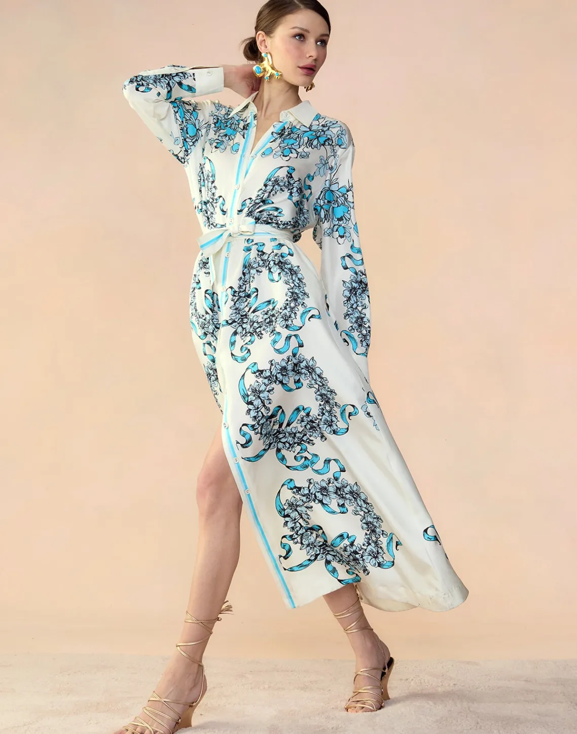 Cynthia Rowley Marseille Shirt Dress WTBLU Outlet